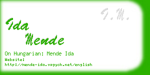 ida mende business card